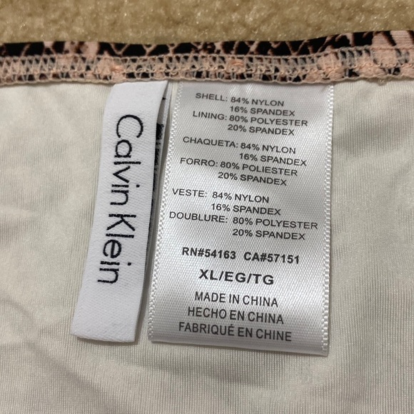 NWOT CALVIN KLEIN Women's Snakeskin Print Bikini Bottom Size XL - Picture 5 of 5